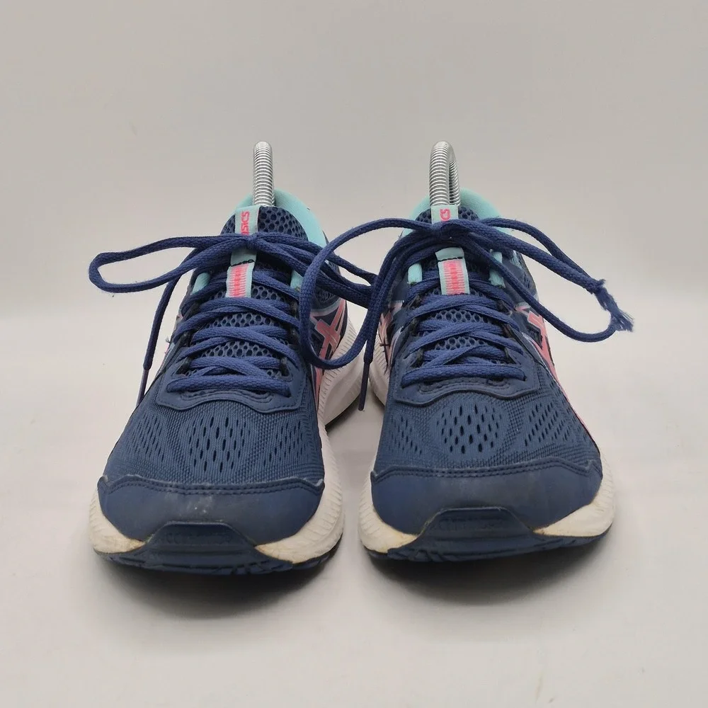 Asics Gel-Contend 7‎ Running Shoes Womens Size 9 Blue Pink AmpliFoam 1012B228